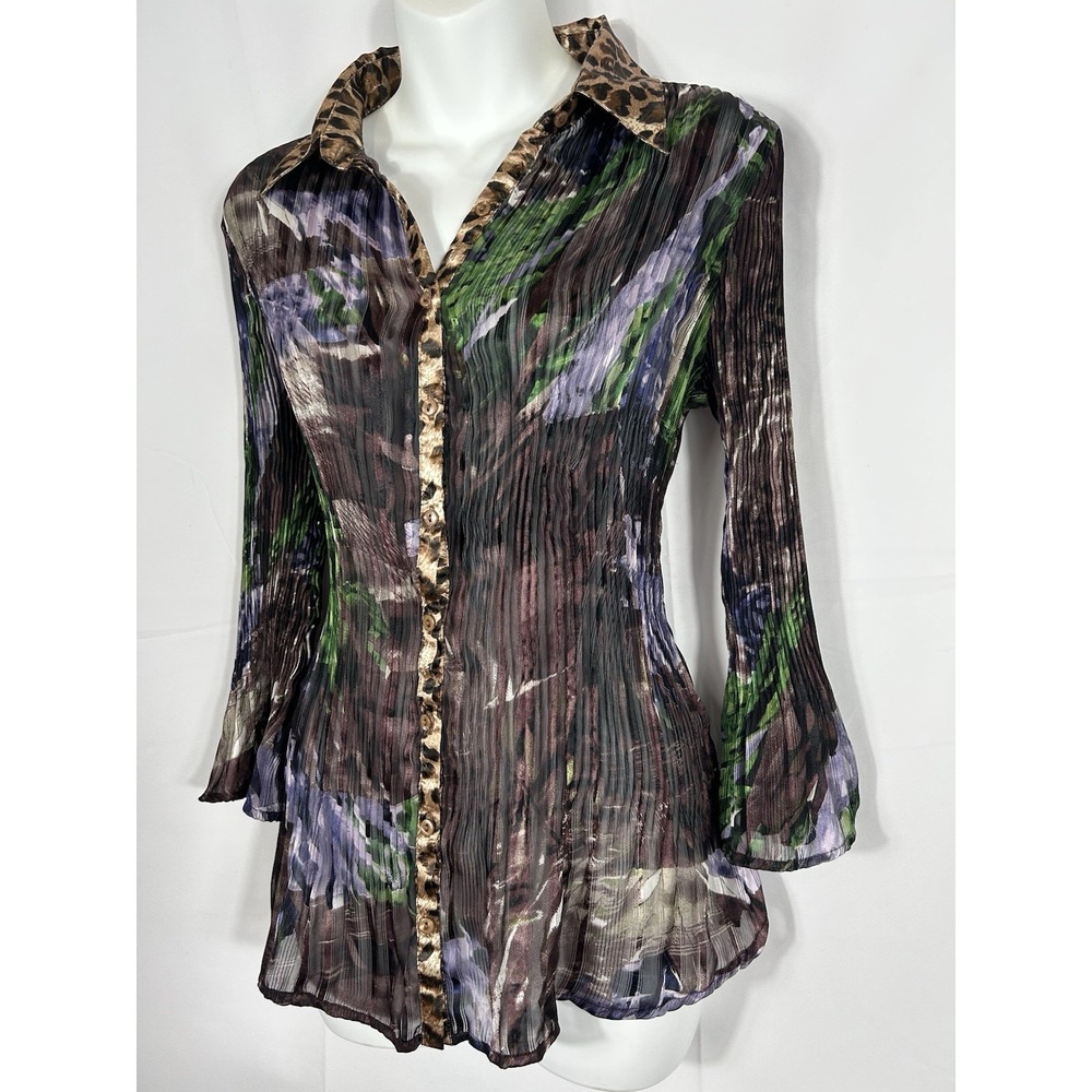 Mesmerize Top Size M Boho Forest‎ Fairy Grunge Artsy Witchy Bell Sleeve Mob Wife